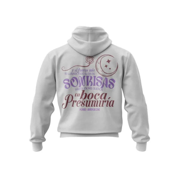 Sudadera Amor de Cine blanca2